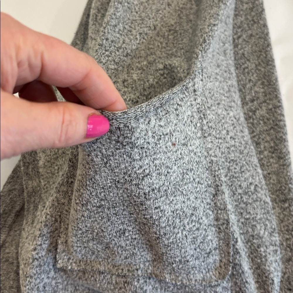 Joah Brown Oversized Gray Open Front Long Cardigan Duster pockets one size - Picture 9 of 10